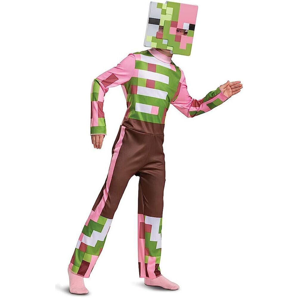 Disguise Minecraft Zombie Pigman Classic Halloween Costume‎ Kids Size Medium 7-8